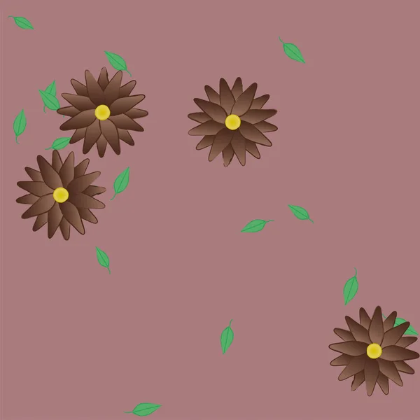 Bonito Floral Sem Costura Fundo Com Flores Vetor Ilustração — Vetor de Stock