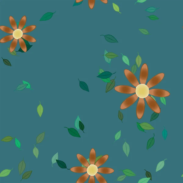 Hermoso Fondo Sin Costura Floral Ilustración Vectores — Vector de stock