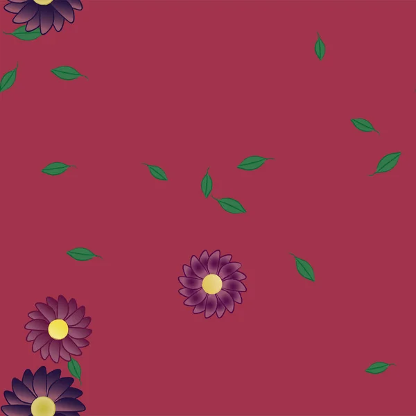 Hermoso Fondo Floral Sin Costuras Con Flores Vector Ilustración — Vector de stock