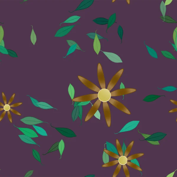 Beau Fond Floral Sans Couture Avec Illustration Vectorielle Fleurs — Image vectorielle