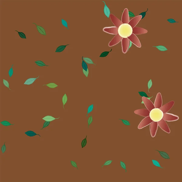 Hermoso Fondo Floral Sin Costuras Con Flores Vector Ilustración — Vector de stock