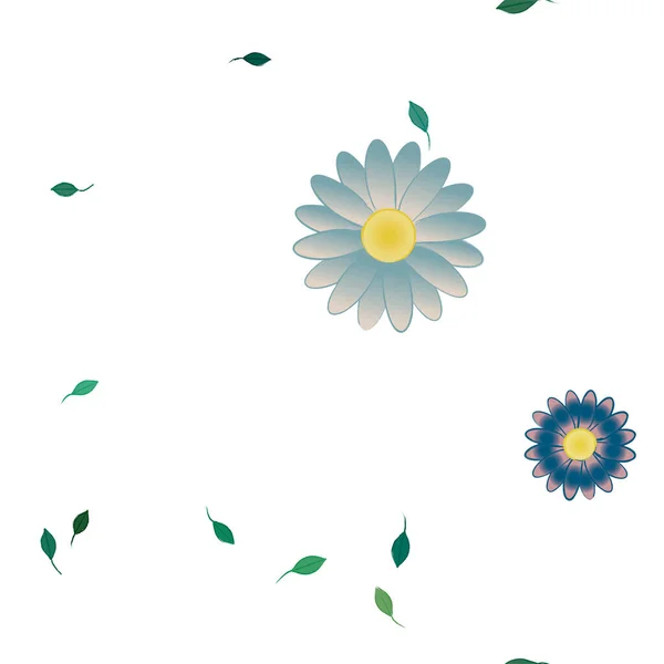 Schöne Florale Nahtlose Hintergrund Mit Blumen Vektor Illustration — Stockvektor