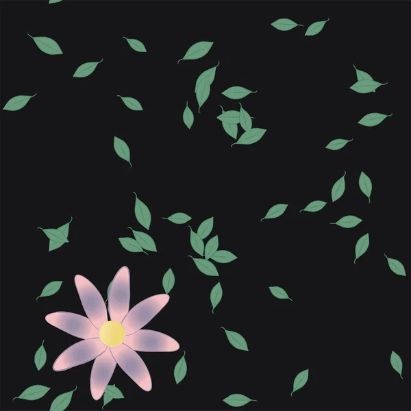 Красивий Квітковий Безшовний Фон Квітами Листям Векторні Ілюстрації — стоковий вектор