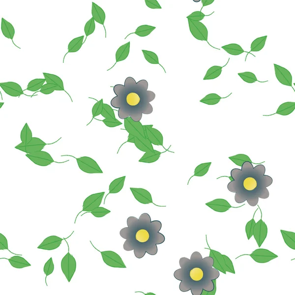 Hermoso Fondo Floral Sin Costuras Con Flores Vector Ilustración — Vector de stock