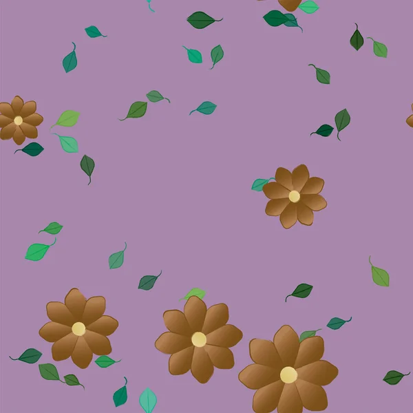 Hermoso Fondo Floral Sin Costuras Con Flores Vector Ilustración — Archivo Imágenes Vectoriales