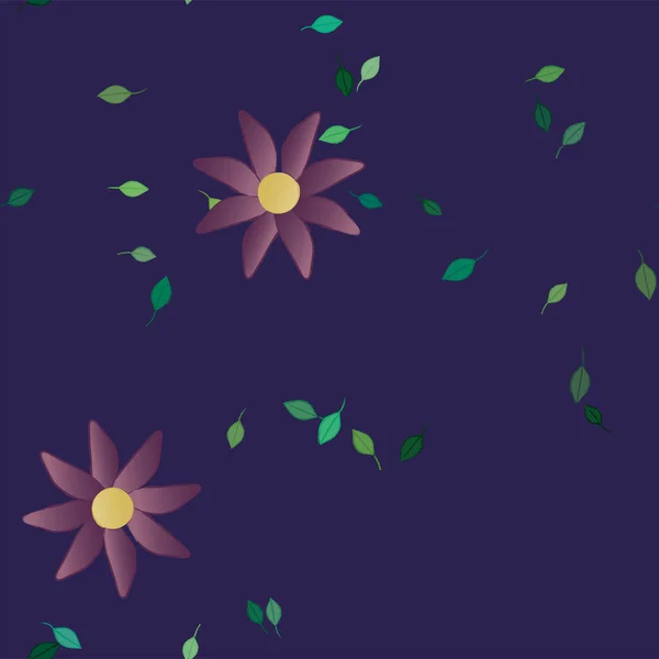 Hermoso Fondo Floral Sin Costuras Con Flores Vector Ilustración — Archivo Imágenes Vectoriales