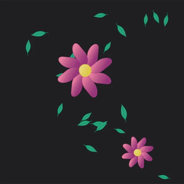 Hermoso Fondo Floral Sin Costuras Con Flores Vector Ilustración — Archivo Imágenes Vectoriales