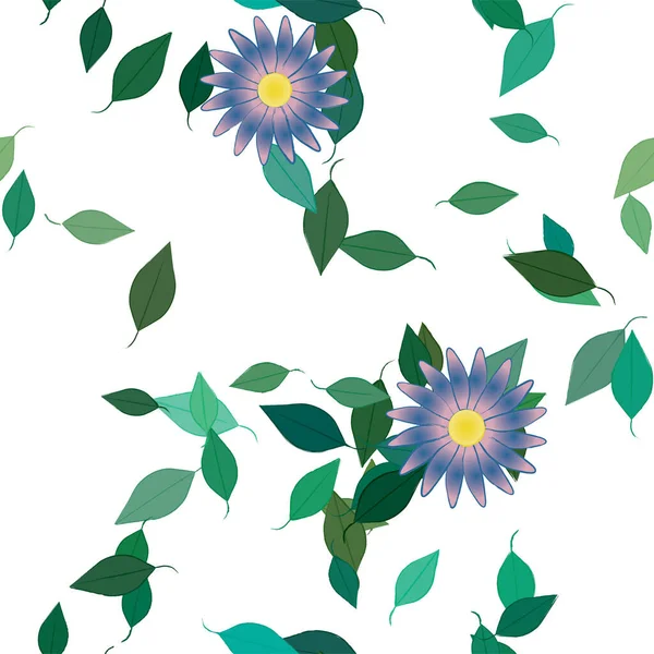 Beautiful Floral Seamless Background Flowers Vector Illustration — Stock Vector