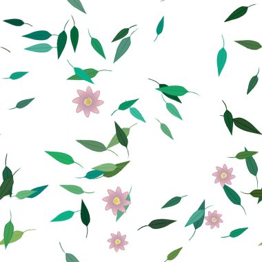 Çiçeksiz arkaplan ve çiçek vektörü çizimi