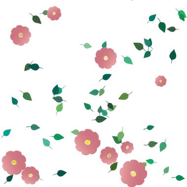 Çiçeksiz arkaplan ve çiçek vektörü çizimi