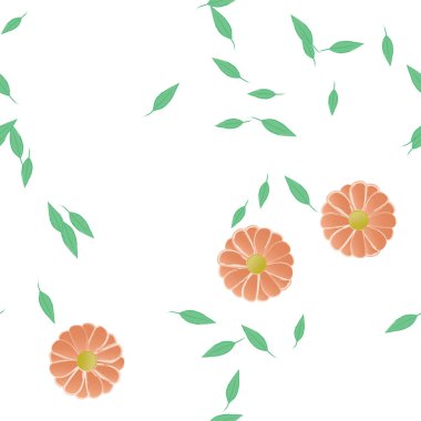 Çiçeksiz arkaplan ve çiçek vektörü çizimi