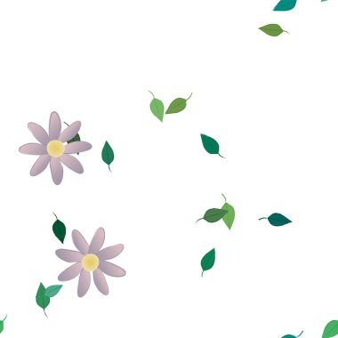 Çiçeksiz arkaplan ve çiçek vektörü çizimi