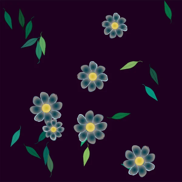 Hermoso Fondo Sin Costura Floral Ilustración Vectores — Vector de stock