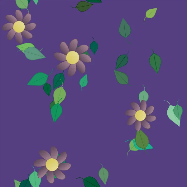 Beau Fond Floral Sans Couture Avec Illustration Vectorielle Fleurs — Image vectorielle