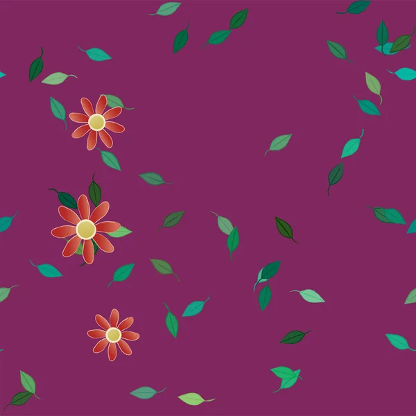 Beau Fond Floral Sans Couture Avec Illustration Vectorielle Fleurs — Image vectorielle