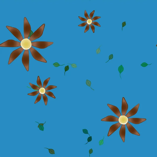 Schöne Florale Nahtlose Hintergrund Mit Blumen Vektor Illustration — Stockvektor