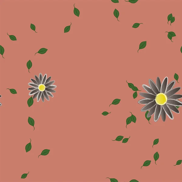 Schöne Florale Nahtlose Hintergrund Mit Blumen Vektor Illustration — Stockvektor