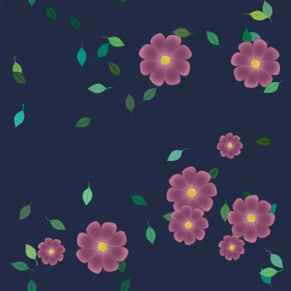 Beautiful Floral Seamless Background Flowers Vector Illustration — Stock Vector