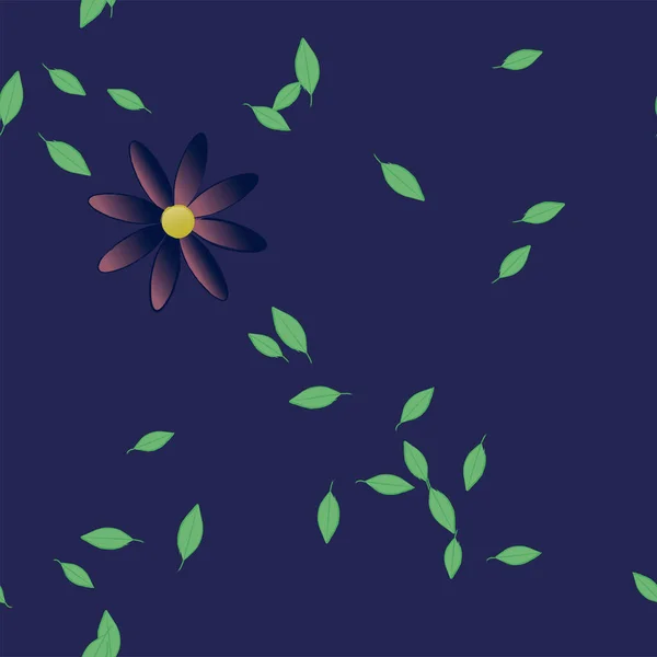 Hermoso Fondo Floral Sin Costuras Con Flores Vector Ilustración — Vector de stock