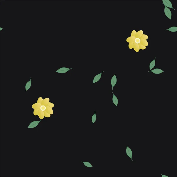 Gyönyörű Virágos Zökkenőmentes Háttér Virág Vektor Illusztráció — Stock Vector