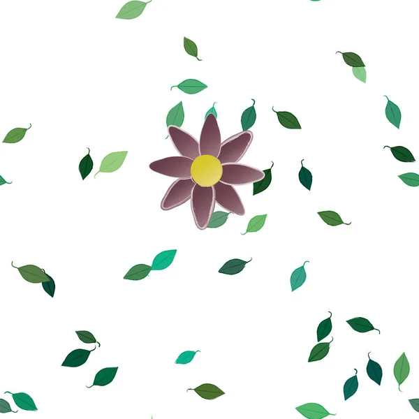 Schöne Florale Nahtlose Hintergrund Mit Blumen Vektor Illustration — Stockvektor