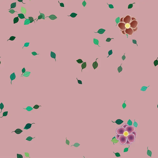 Векторний Безшовний Візерунок Саду Ботанічний Фон — стоковий вектор