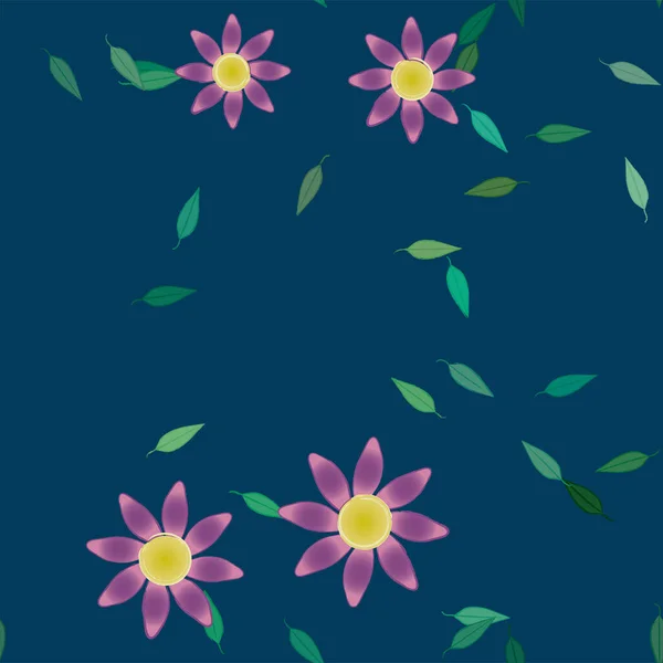 Beau Fond Floral Sans Couture Avec Illustration Vectorielle Fleurs — Image vectorielle