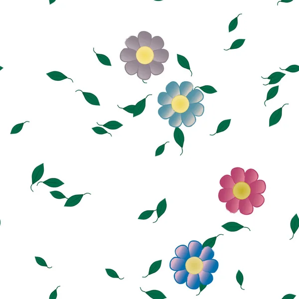 Schöne Florale Nahtlose Hintergrund Mit Blumen Vektor Illustration lizenzfreie Stockvektoren