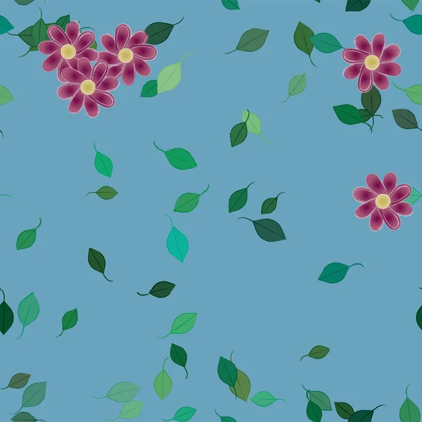 Schöne Florale Nahtlose Hintergrund Vektorillustration — Stockvektor