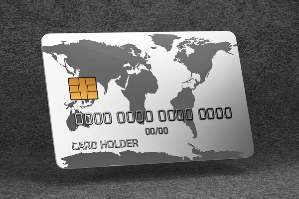 Kreditkarte Vorderansicht Bankkarte Darstellung — Stockfoto