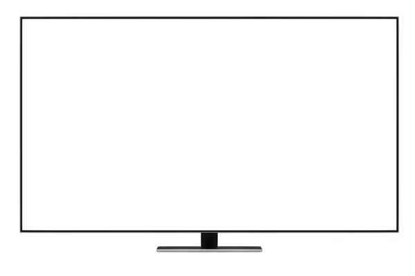 Flachbildschirm Lcd Oder Oled Plasmarealistische Darstellung Weiße Blanke Monitor Attrappe — Stockfoto