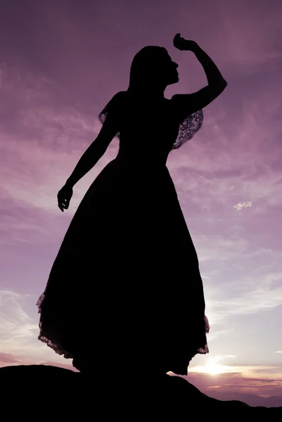 Silhouette der Frau — Stockfoto