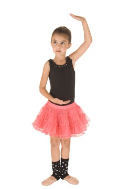 pembe tutu konumda dans poz şirin balerin kız