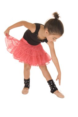 young girl bending over reaching to touch her toes clipart