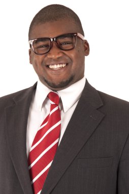 yakışıklı, Afrikalı Amerikalı bir adam portresi kadar yakın iş içinde
