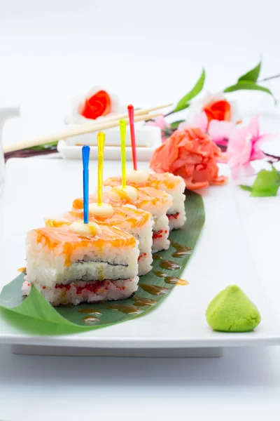 Sushi di Osi con salmone — Foto Stock