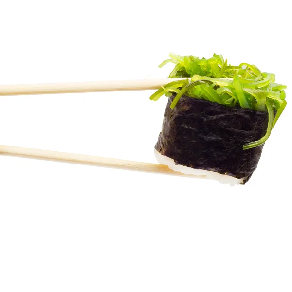 Geïsoleerde sushi nigiri roll gunkan — Stockfoto