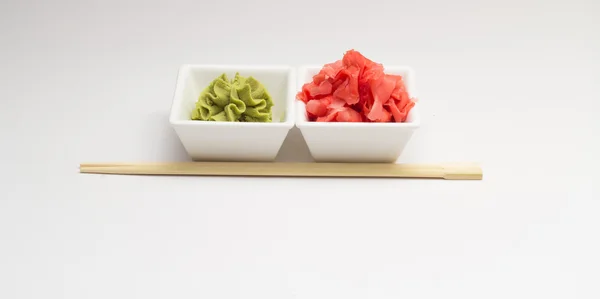 Ginger and wasabi for sushi — Stock Photo, Image