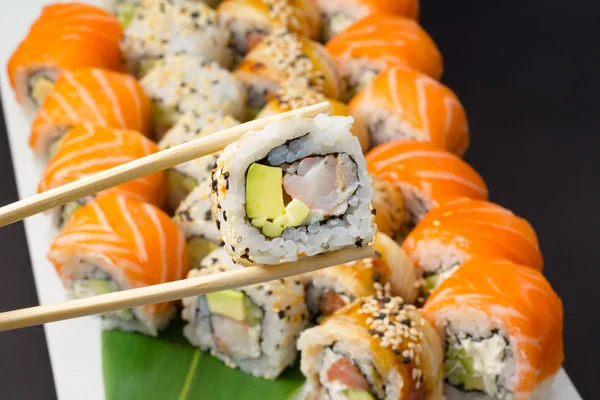 Made dish sushi rolls — Stock Photo, Image