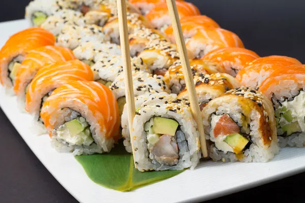 Made dish sushi rolls — Stock Photo, Image