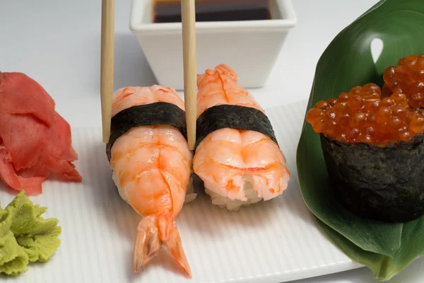 虾寿司握 — 图库照片