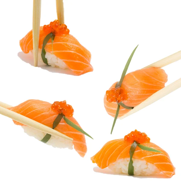 Isolated salmon sushi nigiri — Stock Photo, Image