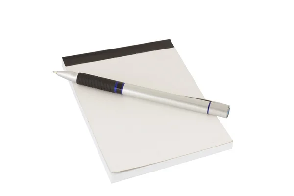 Απομονωμένες στυλό και σημειωματάριο — Φωτογραφία Αρχείου