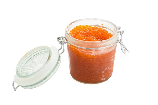 Uova di salmone isolate — Foto Stock