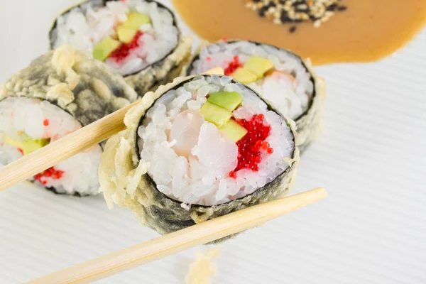 Sushi roll in tempura — Stock Photo, Image