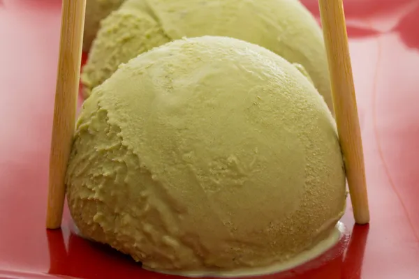 Green tea ice cream — Stock Photo, Image