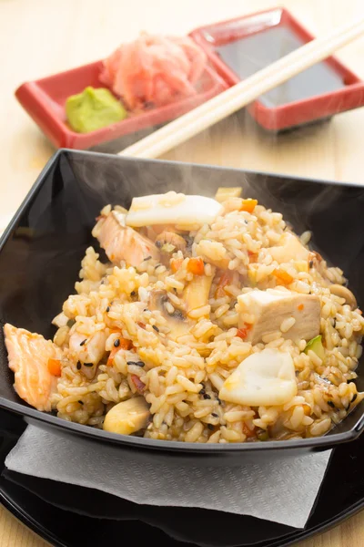 Rice with seafood — Stock Photo, Image