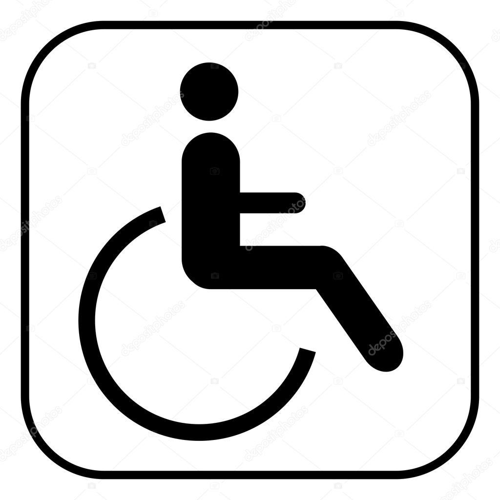 Disabled man icon