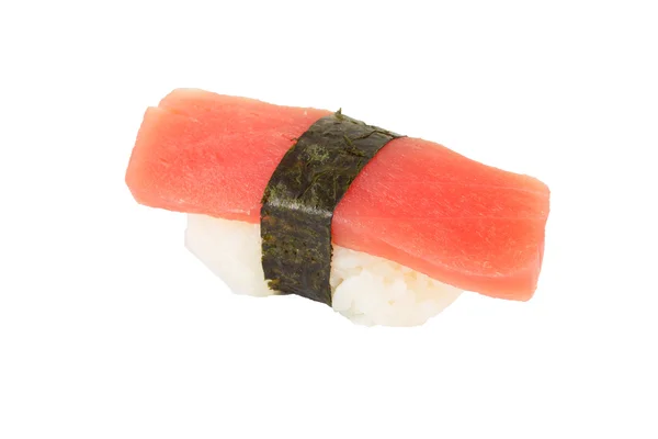 Atum sushi nigiri isolado sobre fundo branco — Fotografia de Stock