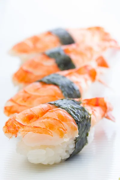 Camarones sushi nigiri — Foto de Stock